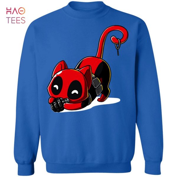 HOT Deadpool Cat Sweater Playing With Grenade
