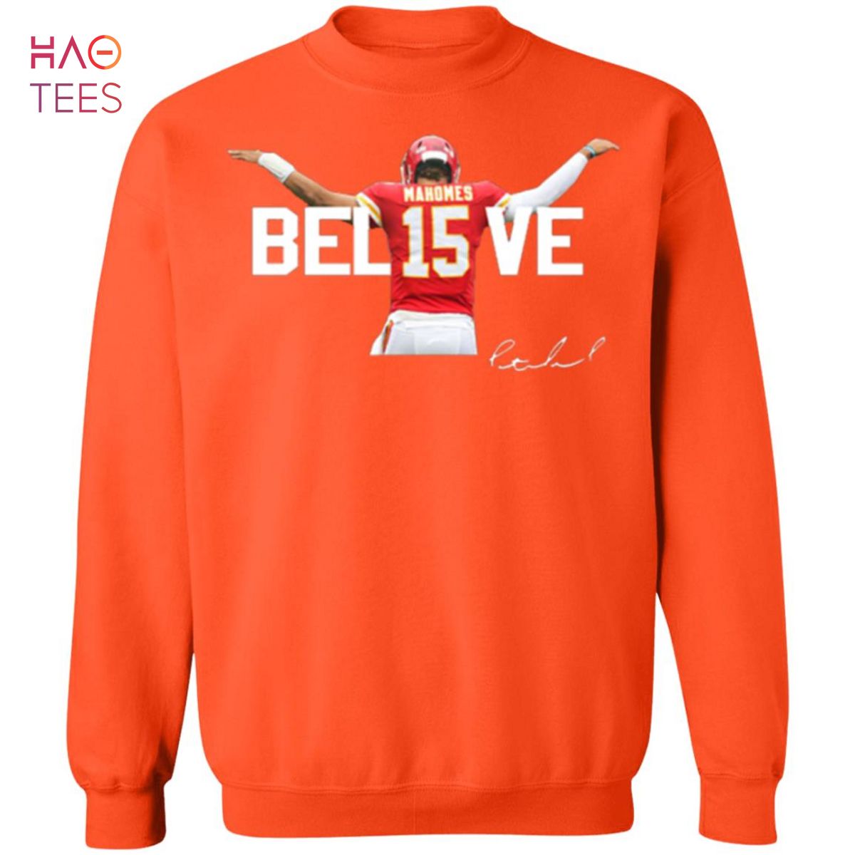 Kansas City Chiefs Patrick Mahomes 15 Believe Signature Shirt