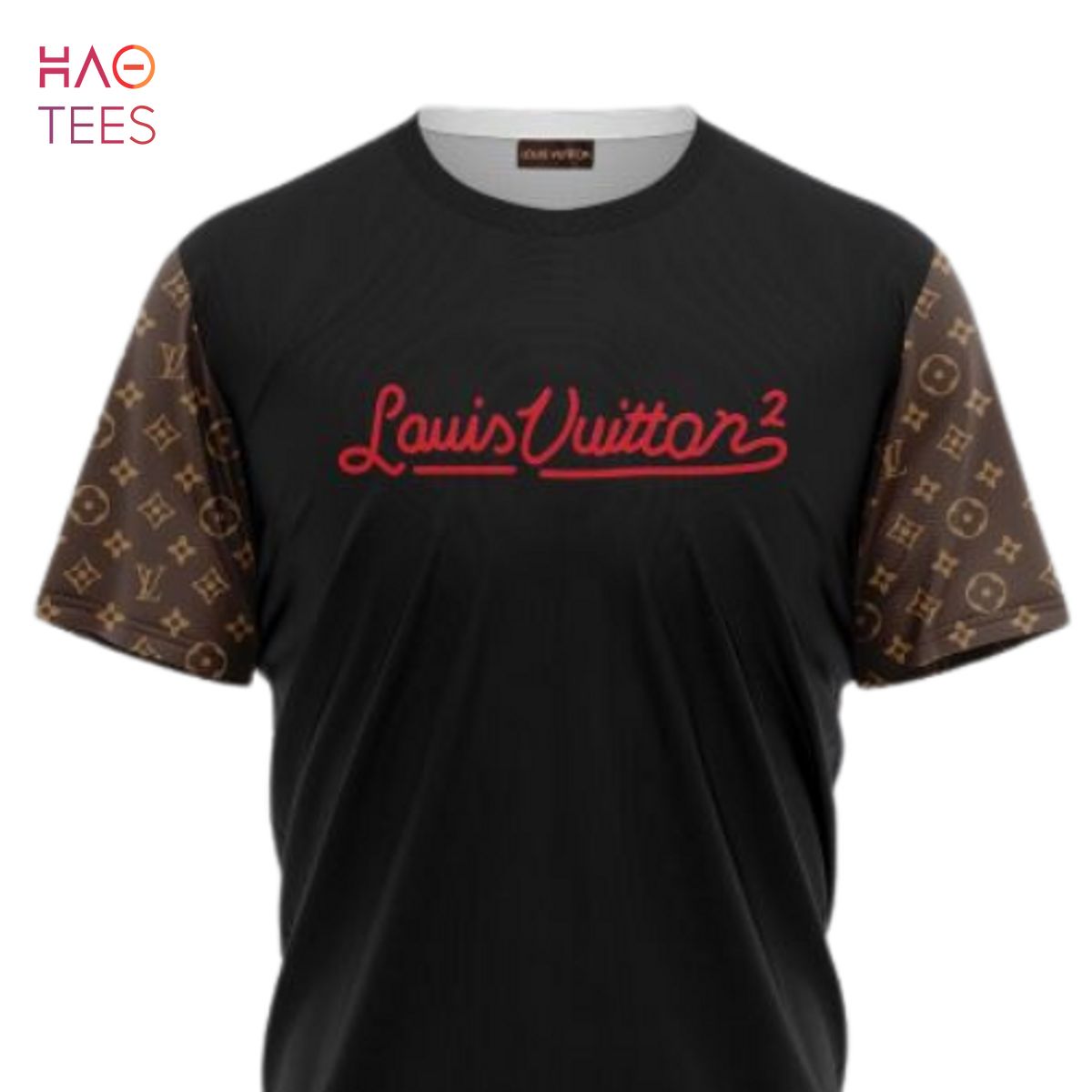 Louis Vuitton Black 3D T-Shirt POD Design