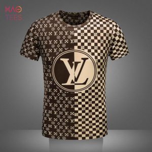 THE BEST Supreme Black White Red Mix Louis Vuitton Logo Luxury Brand 3D T- Shirt