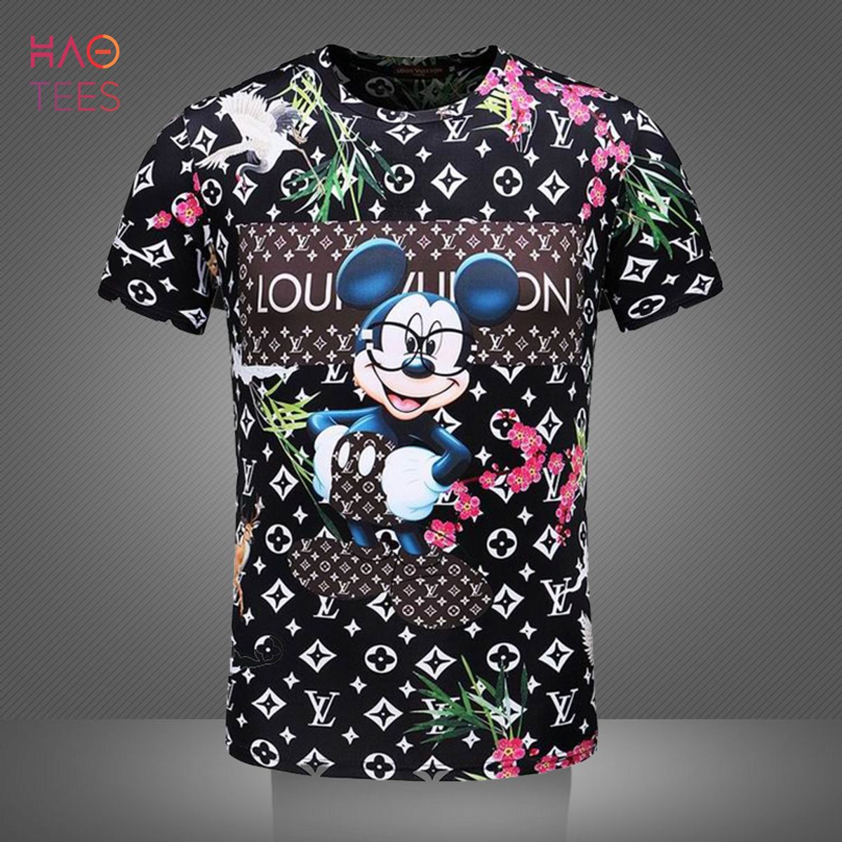 LV Mickey Flower 3D T-Shirt Luxury Store