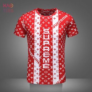 LV Mix Supreme Red White 3D T-Shirt
