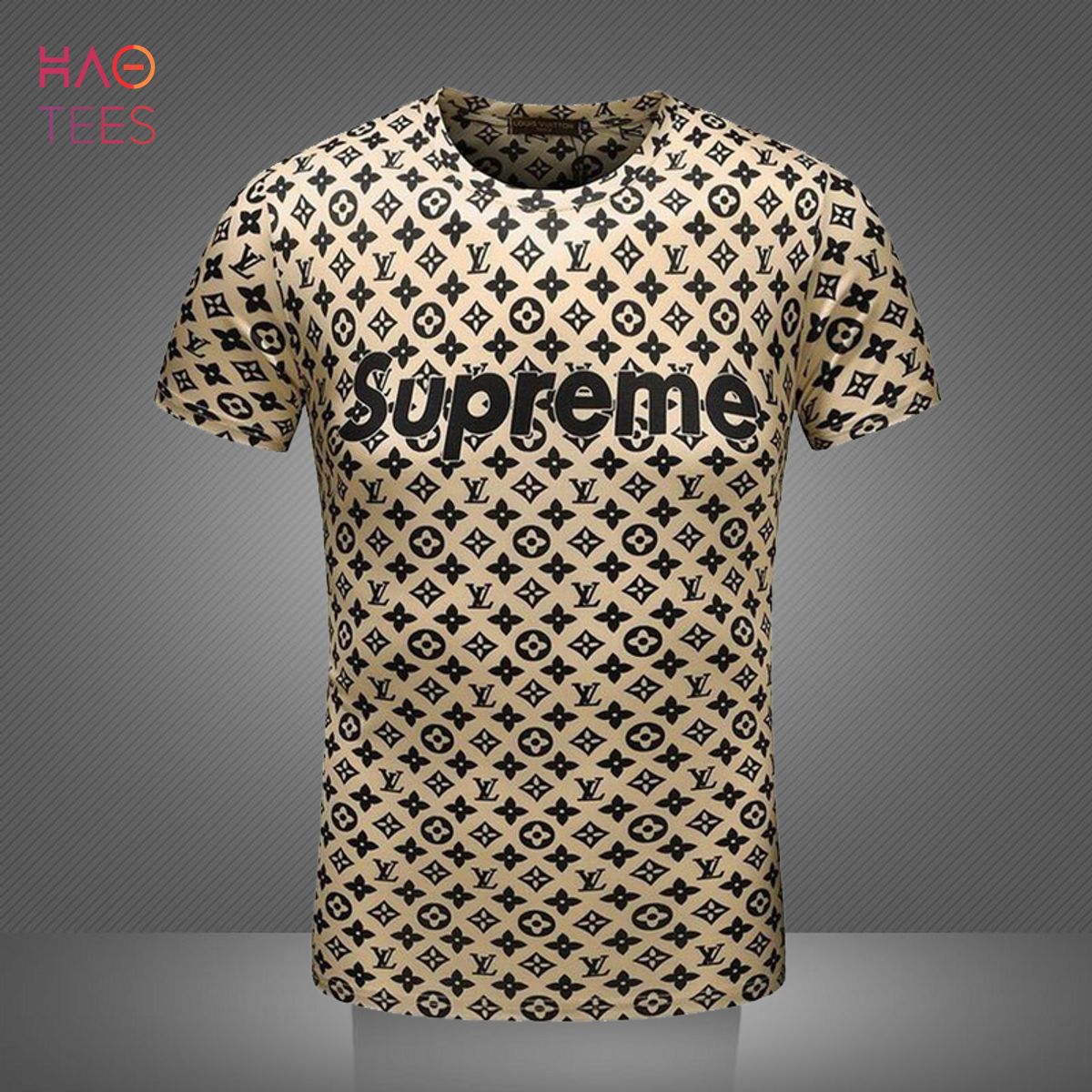 LV Mix Supreme Black White 3D T-Shirt
