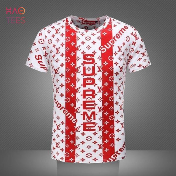 Supreme White Red Luxury 3D T-Shirt Limited Edition