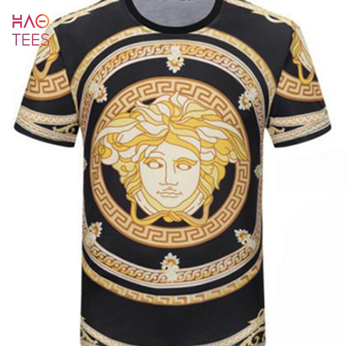 Luxury Versace Gold Black T-shirts And Beach Shorts Luxury Versace Gold Black T-shirts And Beach Shorts