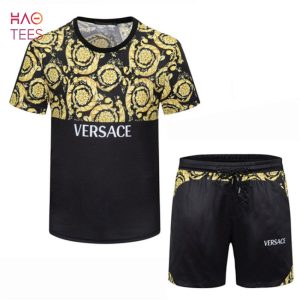 Versace Gold Black 3D T-shirts And Beach Shorts Limited Edition
