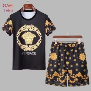 Versace Gold Limited T-shirts And Beach Shorts Limited Edition Luxury