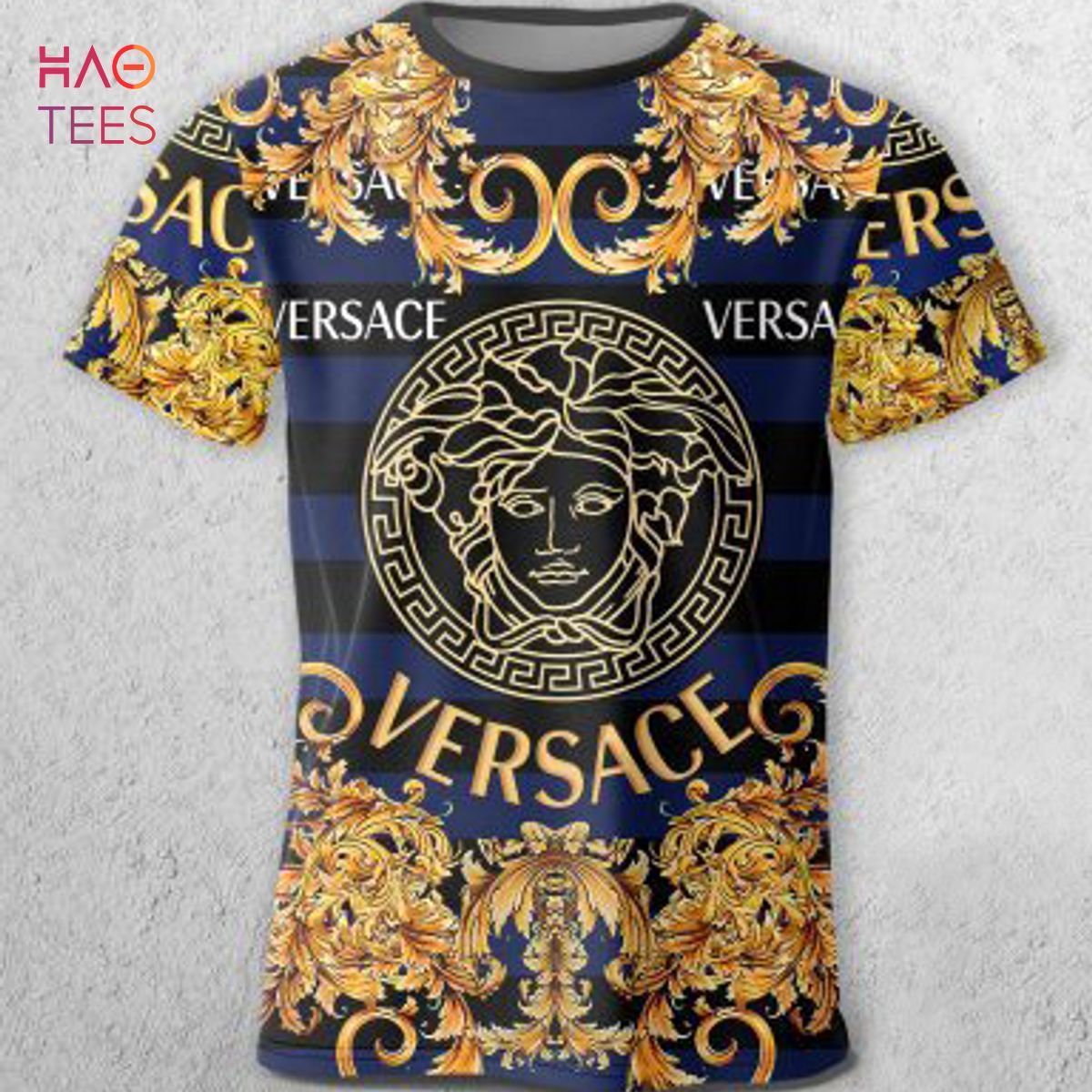Versace 2023 Luxury Gold Summer Hawaiian Shirt - Binteez
