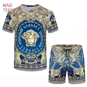 Versace Gold Luxiry Brand Limited Edition T-shirts And Beach Shorts