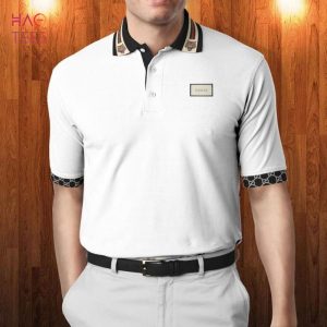 Gucci Luxury Brand White Polo Shirt Limited Edition For Men