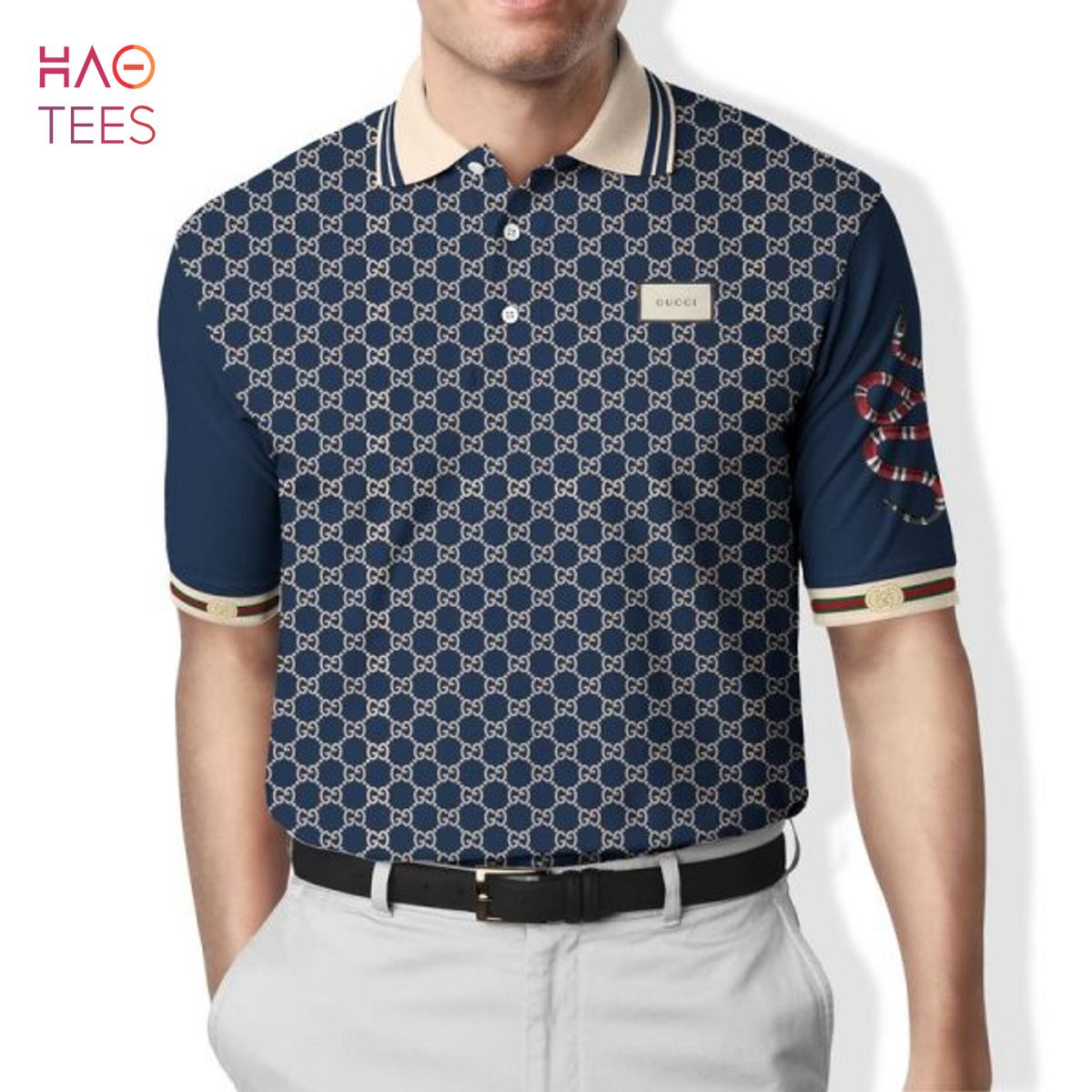 Gucci Mix Snake Luxury Brand Polo Shirt