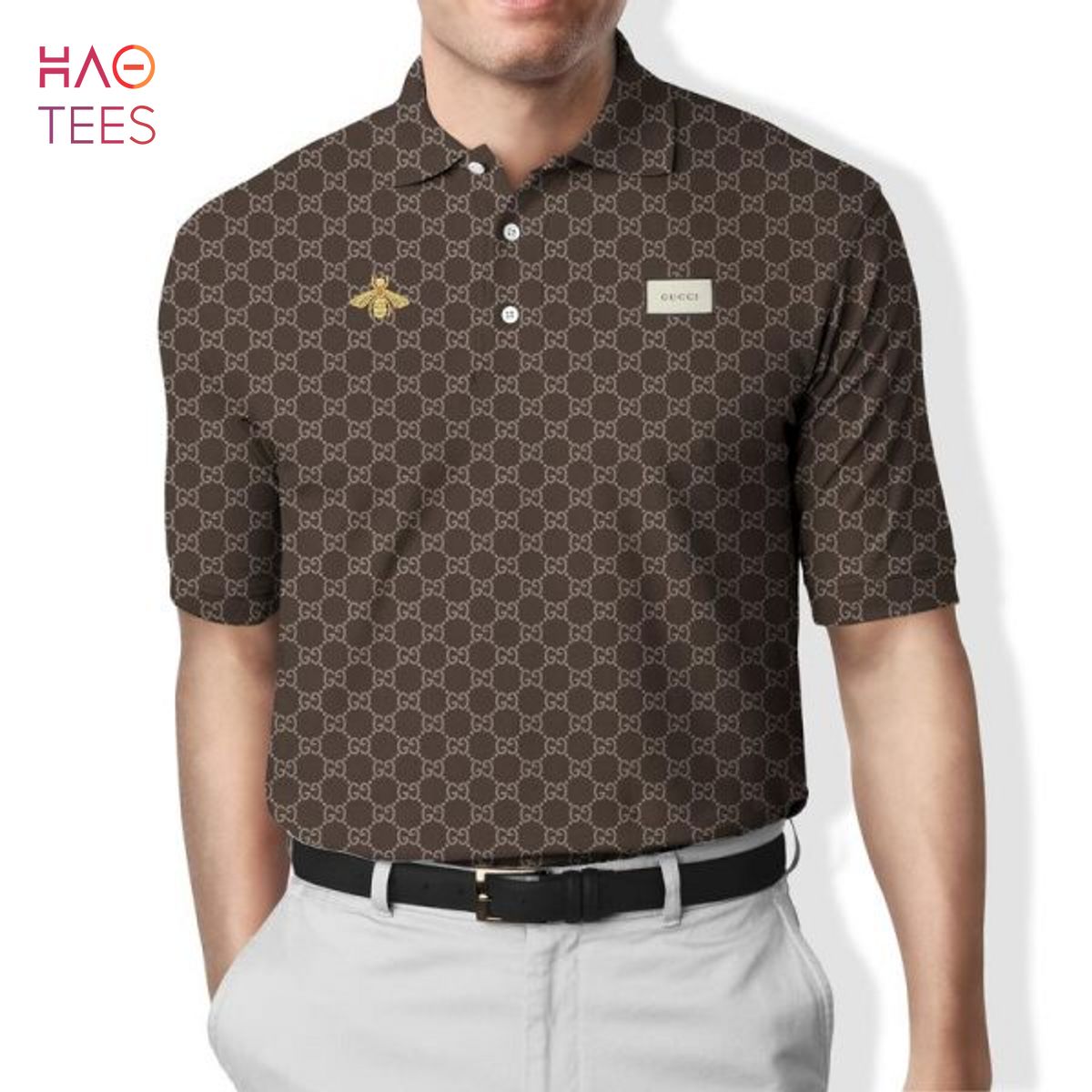 Gucci Tiger Gray Polo Shirt