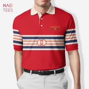 Gucci Tigera Luxury Brand Red Polo Shirt