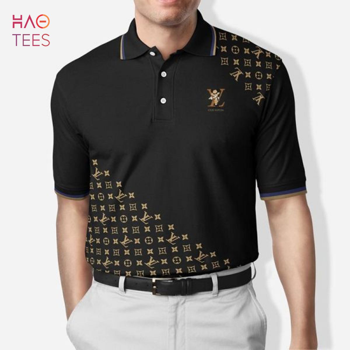 Louis Vuitton - Authenticated Polo Shirt - Cotton Black for Men, Very Good Condition