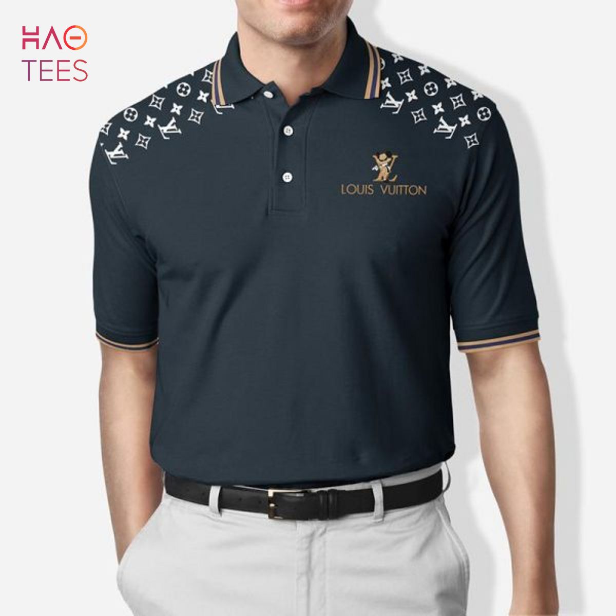 Louis Vuitton Luxury Brand White Polo Shirt Limited Edition