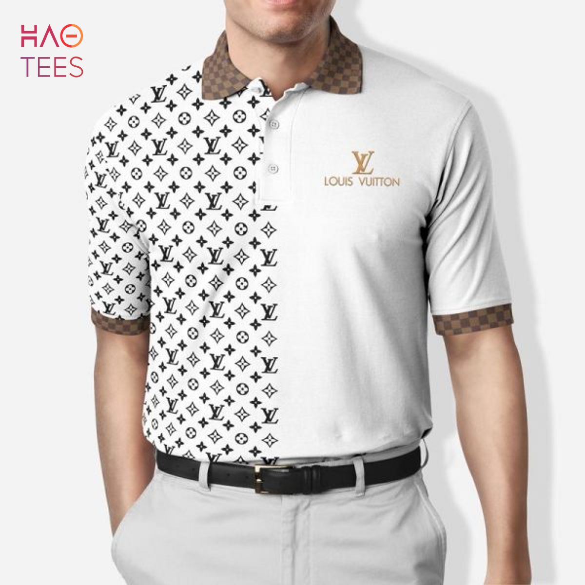 Pre-owned Louis Vuitton Polo Shirt ($234) ❤ liked on Polyvore featuring  men's fashion, men's clothing, men's sh…