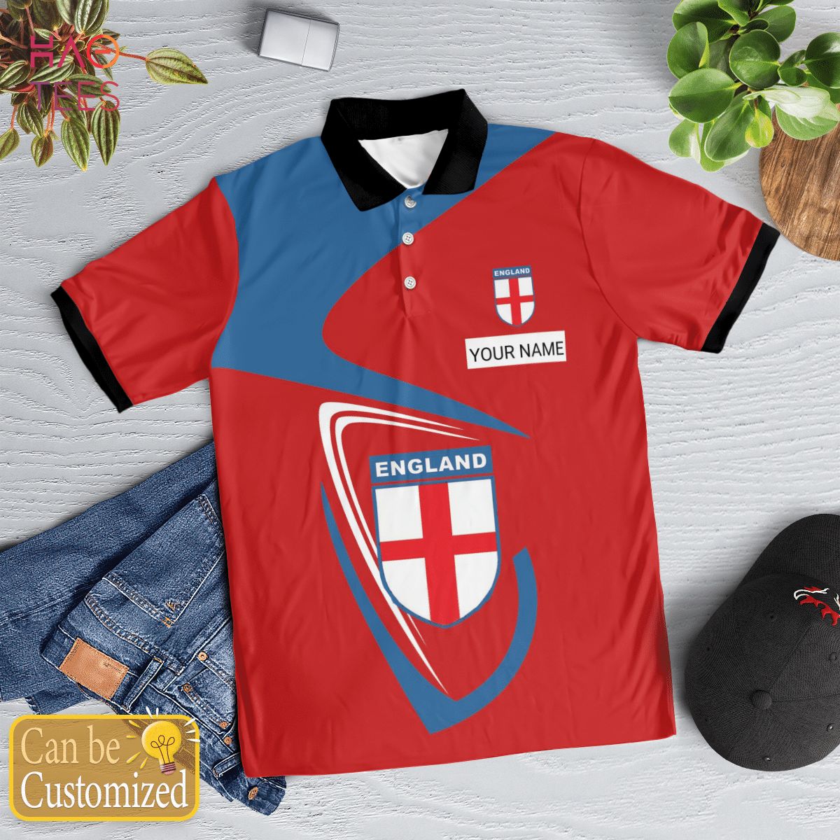 BEST England Worldcup 2022 Polo Shirt Black Limited Edition BEST England Worldcup 2022 Polo Shirt Black Limited Edition