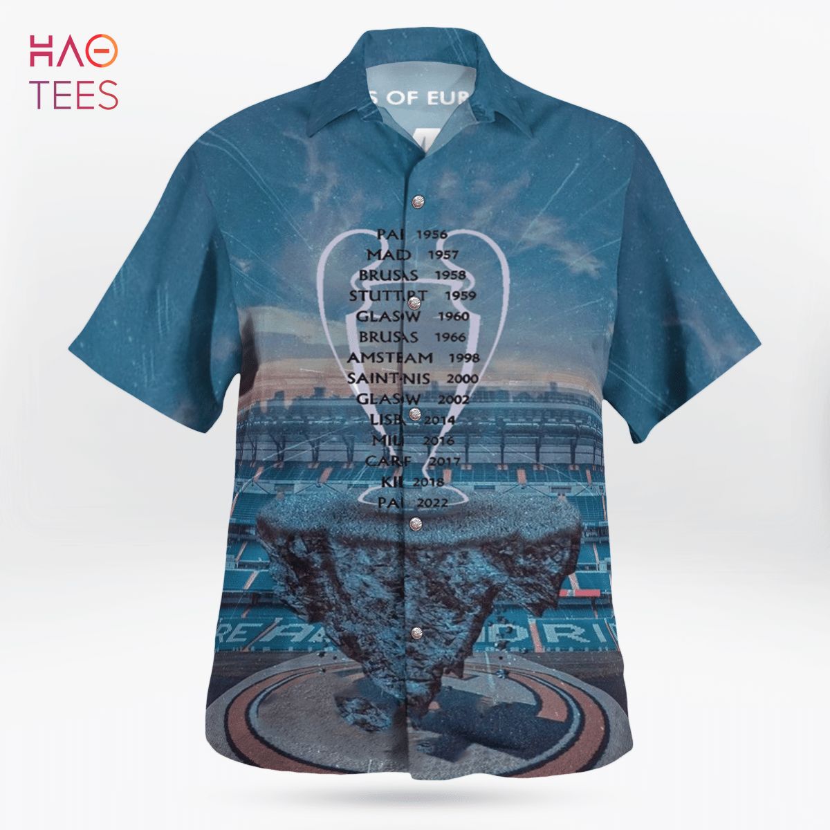 Real Madrid 14 Champions Paris 2022 Trendy Hawaiian Shirt Aloha Shirt -  Trendy Aloha