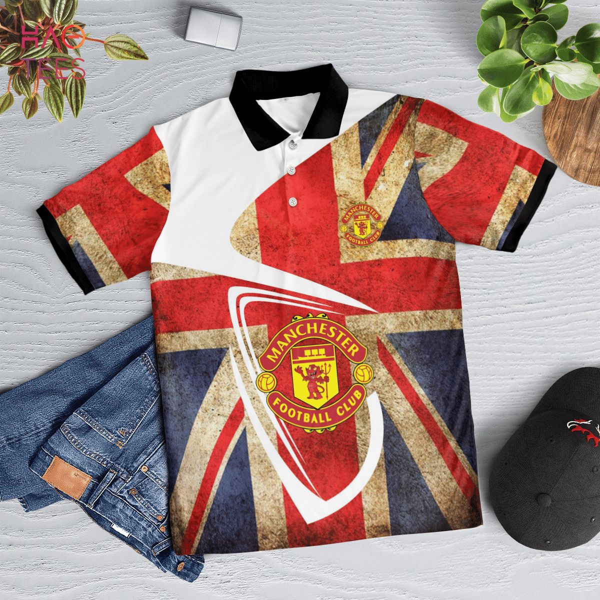 BEST Manchester Is Forever Polo Shirt Black Limited Edition BEST Manchester Is Forever Polo Shirt Black Limited Edition