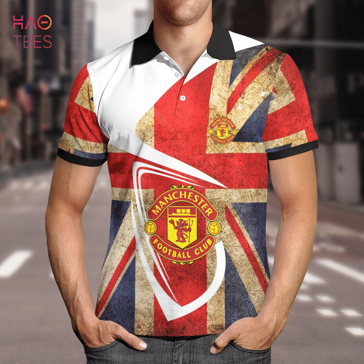 BEST Manchester Is Forever Polo Shirt Black Limited Edition BEST Manchester Is Forever Polo Shirt Black Limited Edition