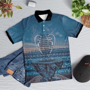 BEST Real Madrid Is King Of Europe 2022 Polo Shirt White Limited Edition