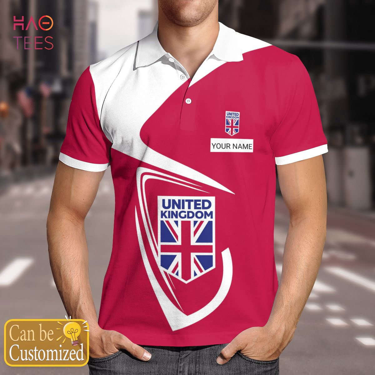 BEST United Kingdom Nation Love Polo Shirt White For Men Limited Edition BEST United Kingdom Nation Love Polo Shirt White For Men Limited Edition
