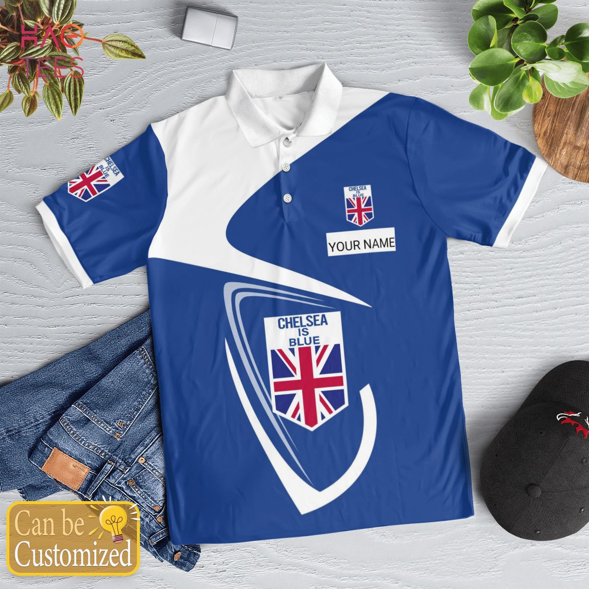 Chelsea Is Blue Football Polo Shirt White Chelsea Is Blue Football Polo Shirt White