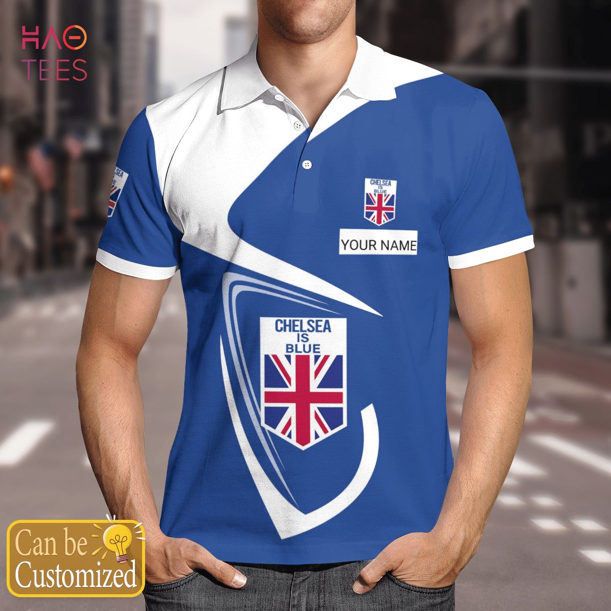 Chelsea Is Blue Football Polo Shirt White Chelsea Is Blue Football Polo Shirt White