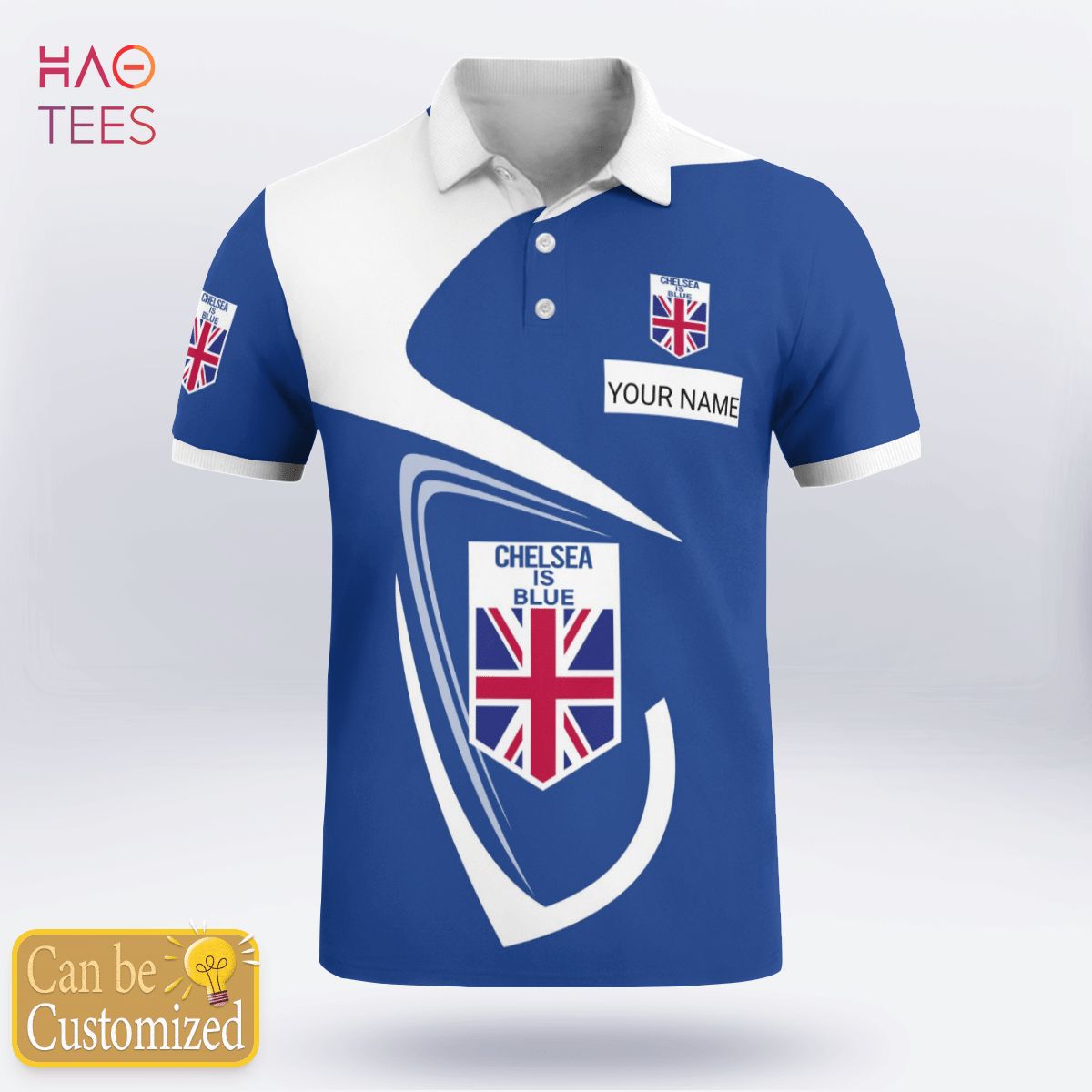 Chelsea Is Blue Football Polo Shirt White Chelsea Is Blue Football Polo Shirt White