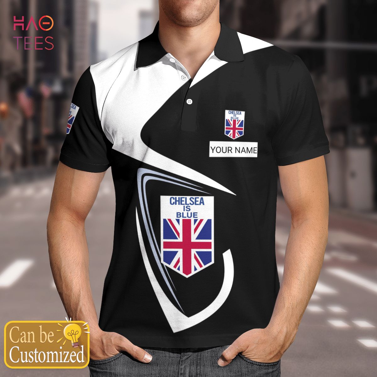 Chelsea Is Blue Football Polo Shirt White Chelsea Is Blue Football Polo Shirt White