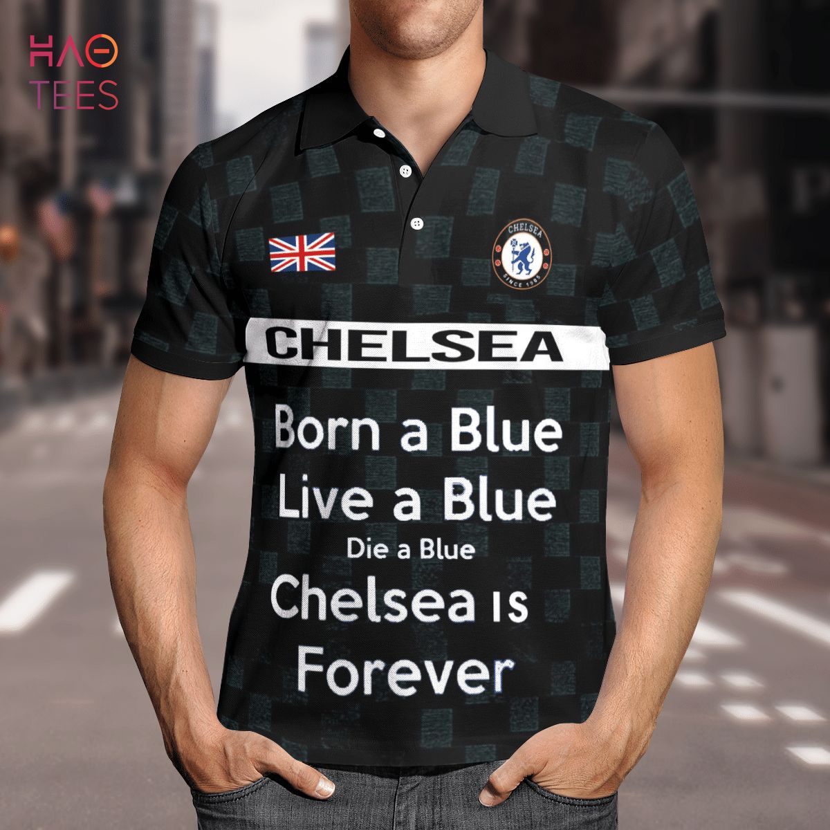 Chelsea Is Forever2022 Polo Shirt Black Chelsea Is Forever2022 Polo Shirt Black