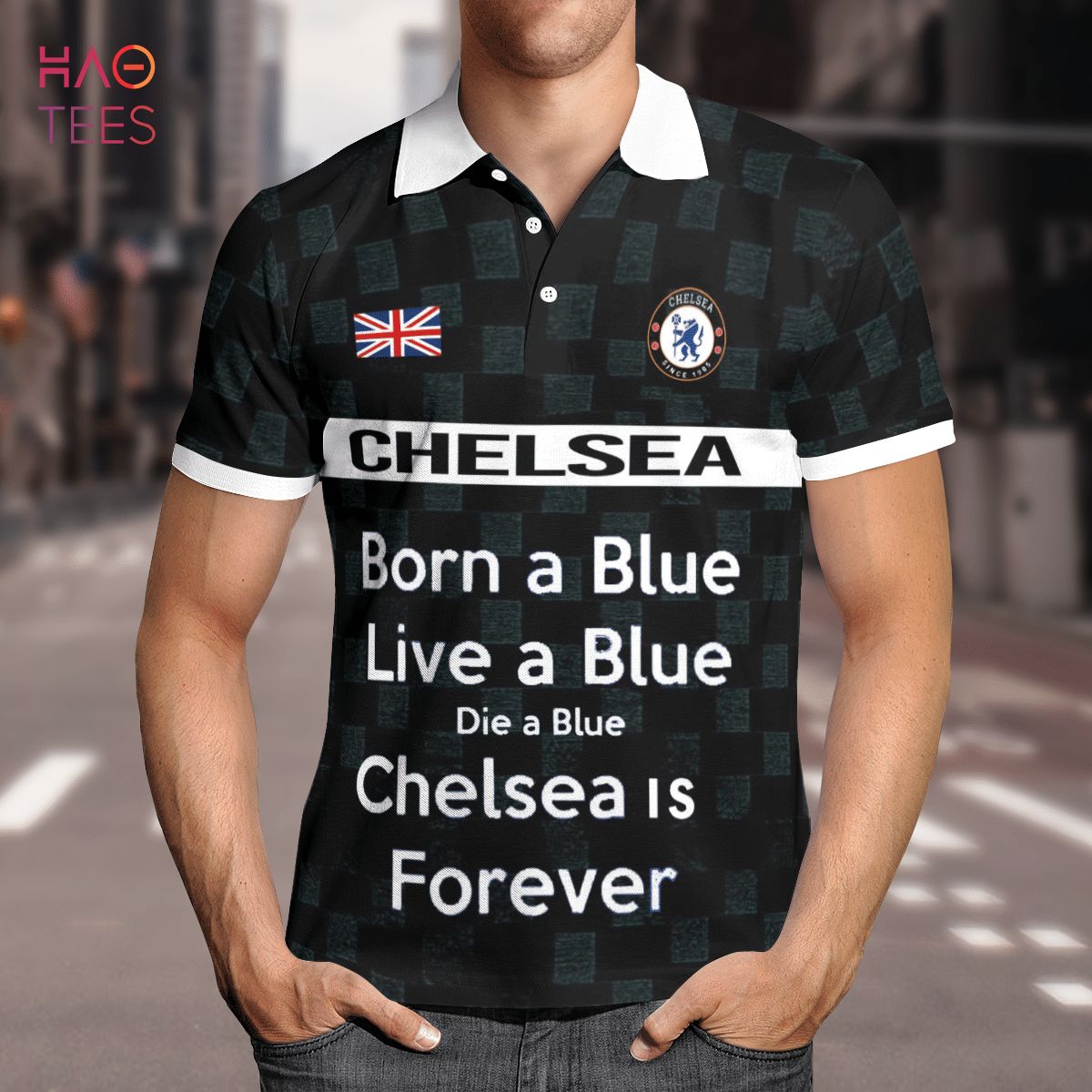 Chelsea Is Forever2022 Polo Shirt Black Chelsea Is Forever2022 Polo Shirt Black