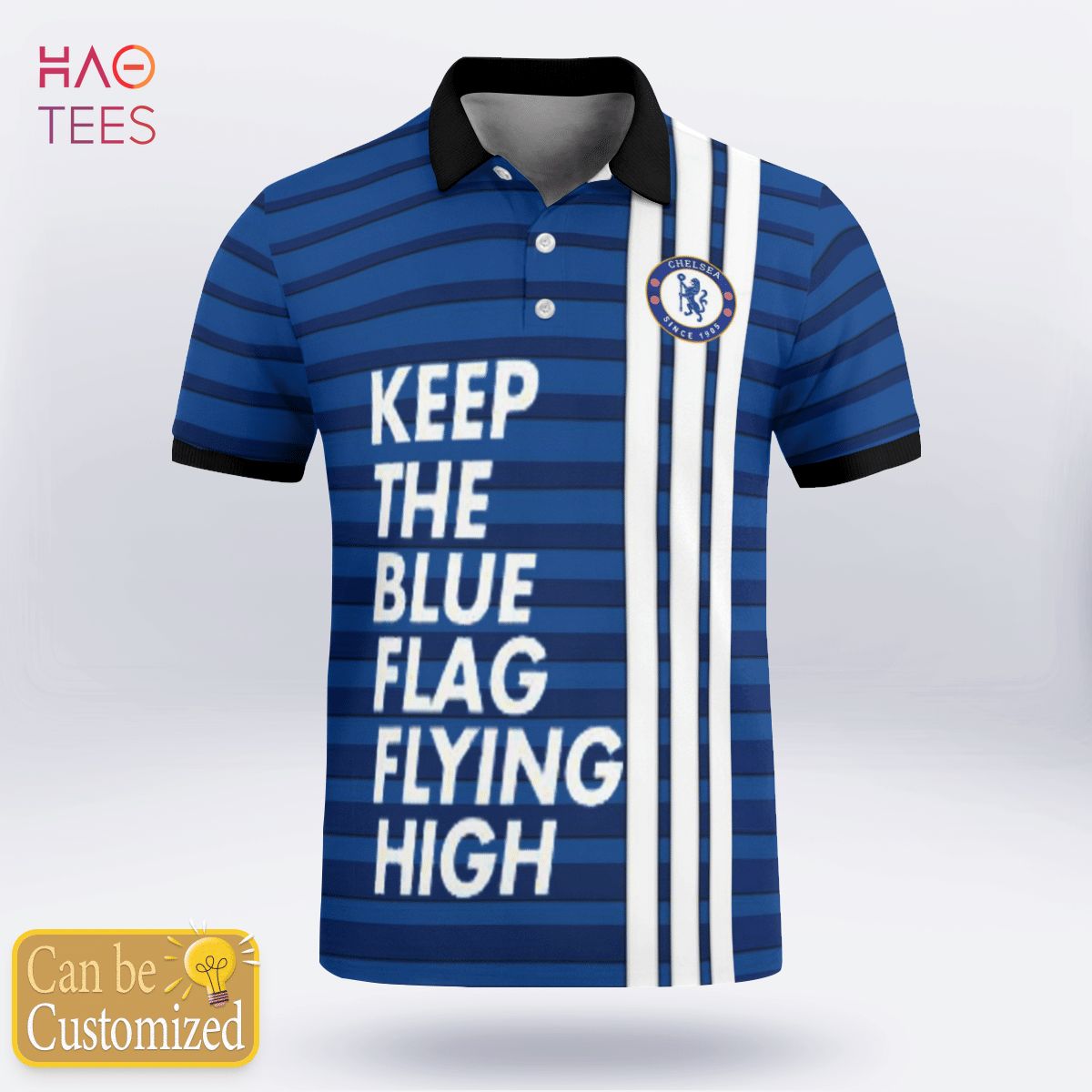 Chelsea Keep The Blue Flag Flying High Polo Shirt Black Chelsea Keep The Blue Flag Flying High Polo Shirt Black