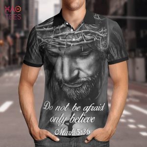 Do Not Be Afraid; Only Believe Mark Polo Shirt Black