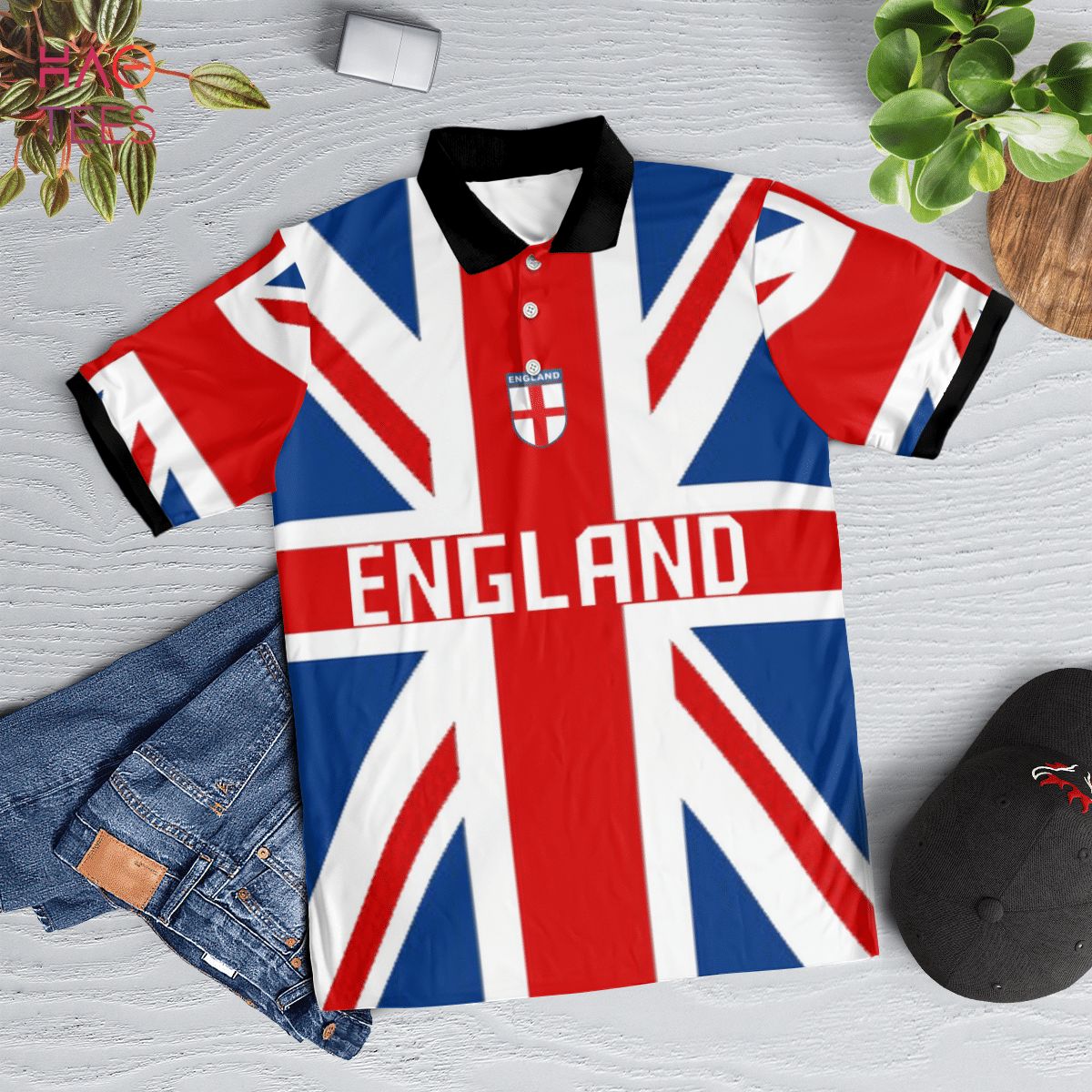 England In My Heart 2022 Polo Shirt Black England In My Heart 2022 Polo Shirt Black