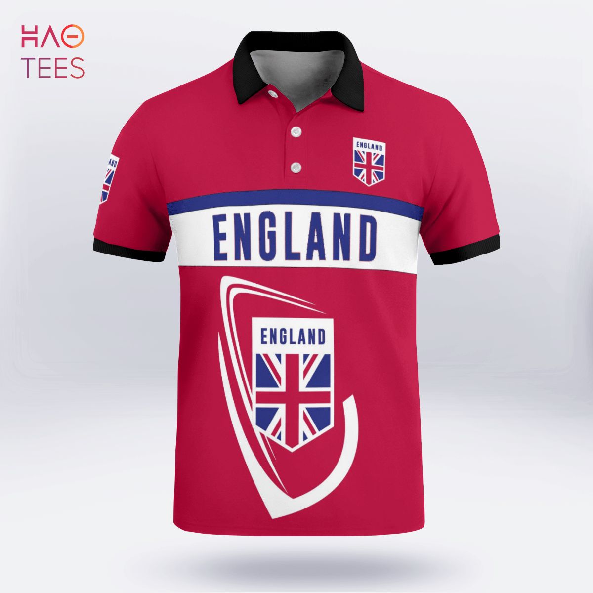 England Love Forever Polo Shirt Black England Love Forever Polo Shirt Black