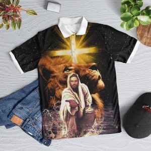 God – The Lion Of Judah Polo Shirt Black