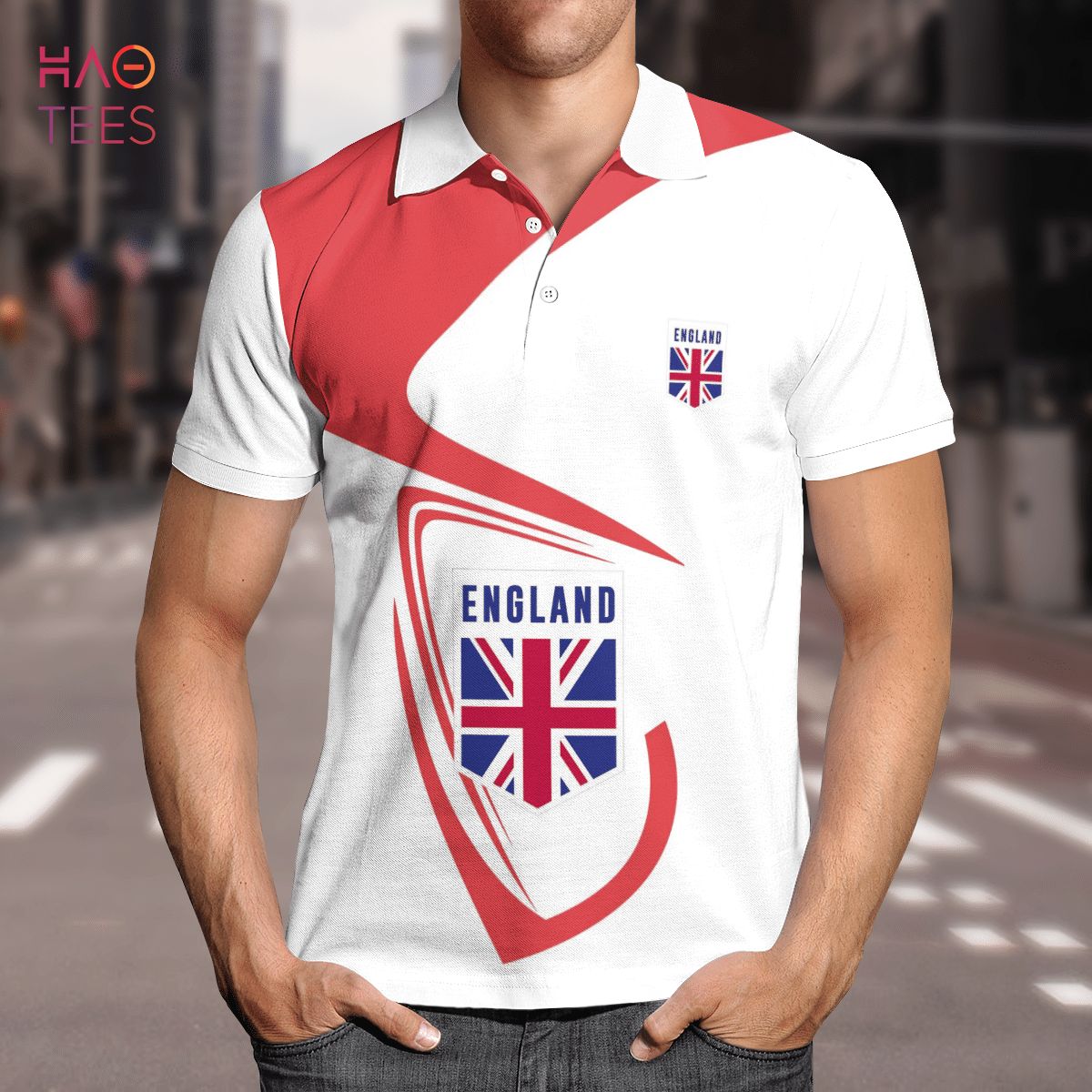 I Love England Forever Polo Shirt Black I Love England Forever Polo Shirt Black