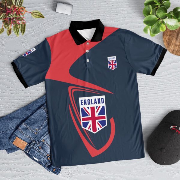I Love England Forever Polo Shirt Black
