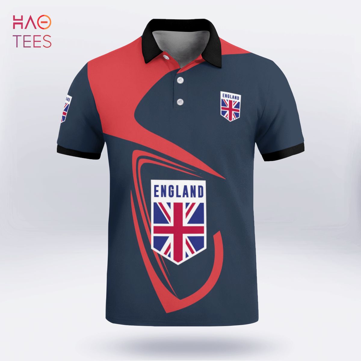 I Love England Forever Polo Shirt Black I Love England Forever Polo Shirt Black