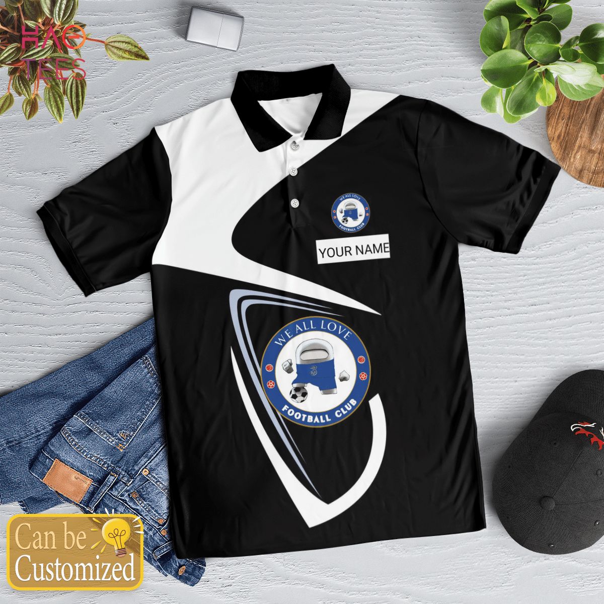 I Love Football Club Polo Shirt White I Love Football Club Polo Shirt White