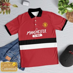 I Love Manchester Polo Shirt Black