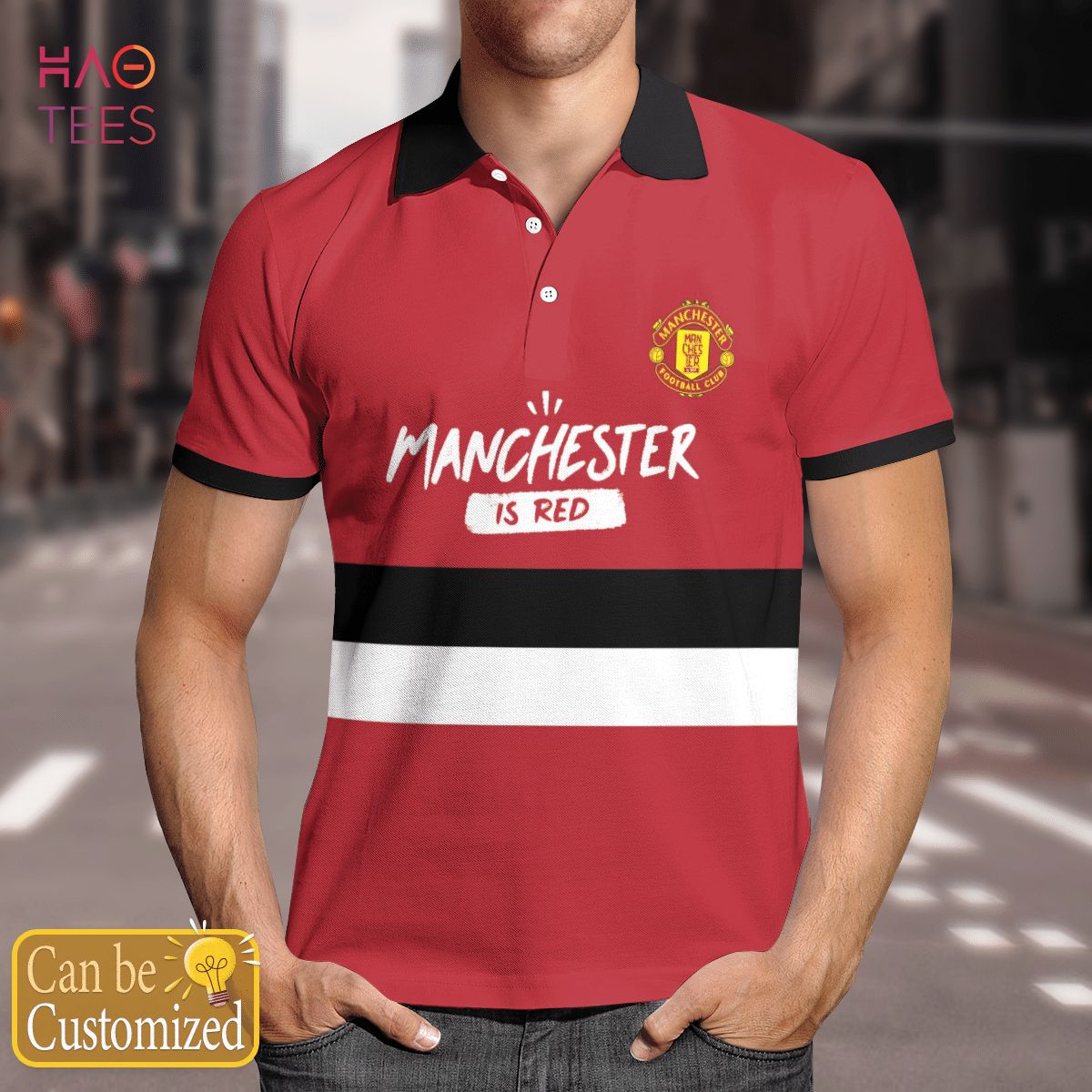 I Love Manchester Polo Shirt Black I Love Manchester Polo Shirt Black