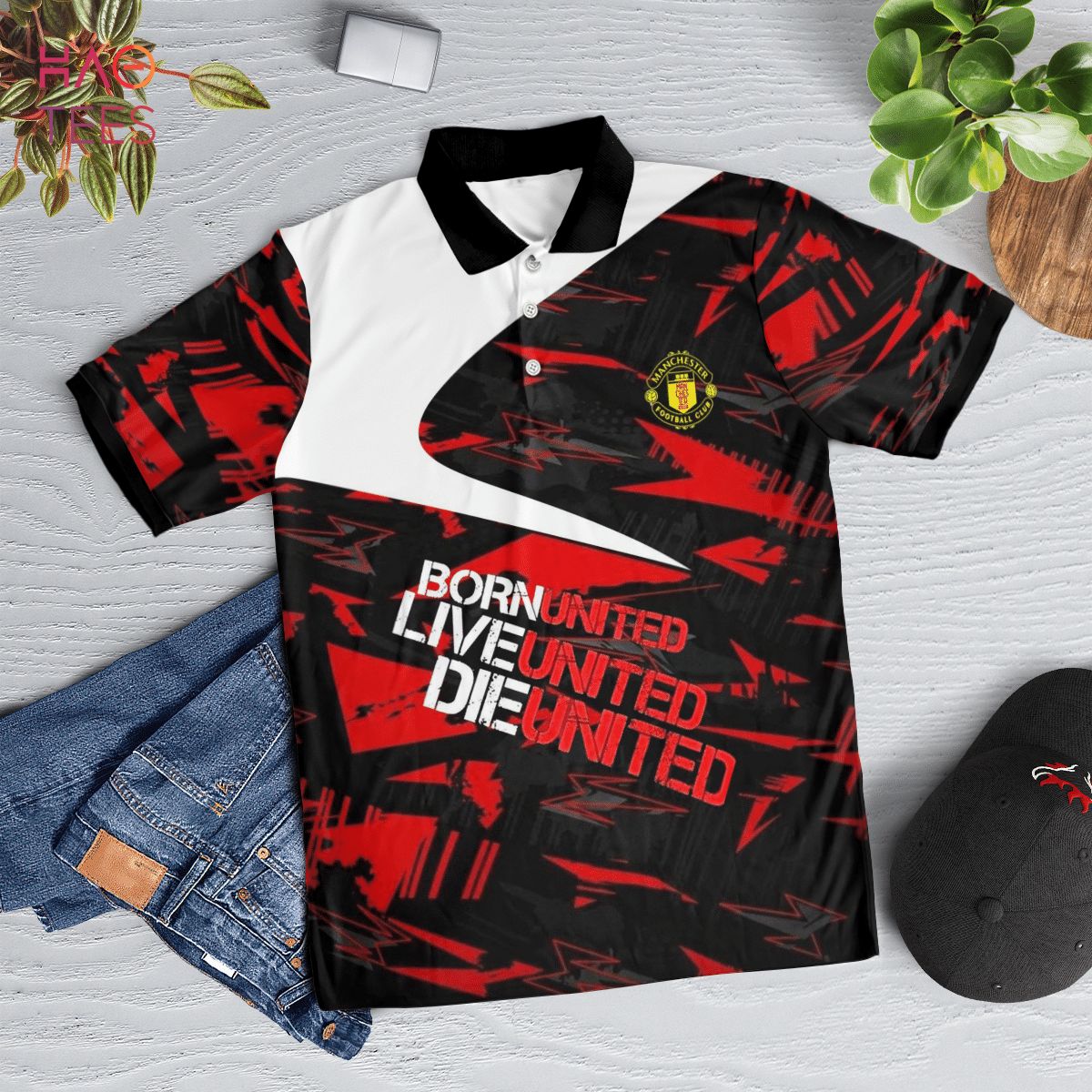 I Love United Polo Shirt Black I Love United Polo Shirt Black