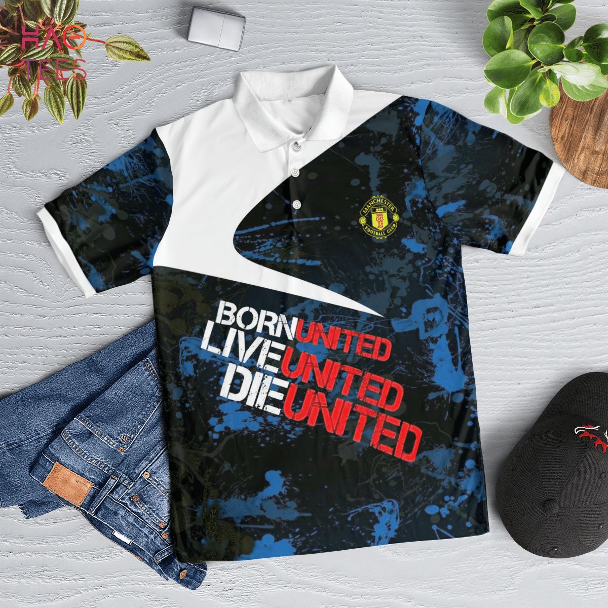 I Love United Polo Shirt Black I Love United Polo Shirt Black