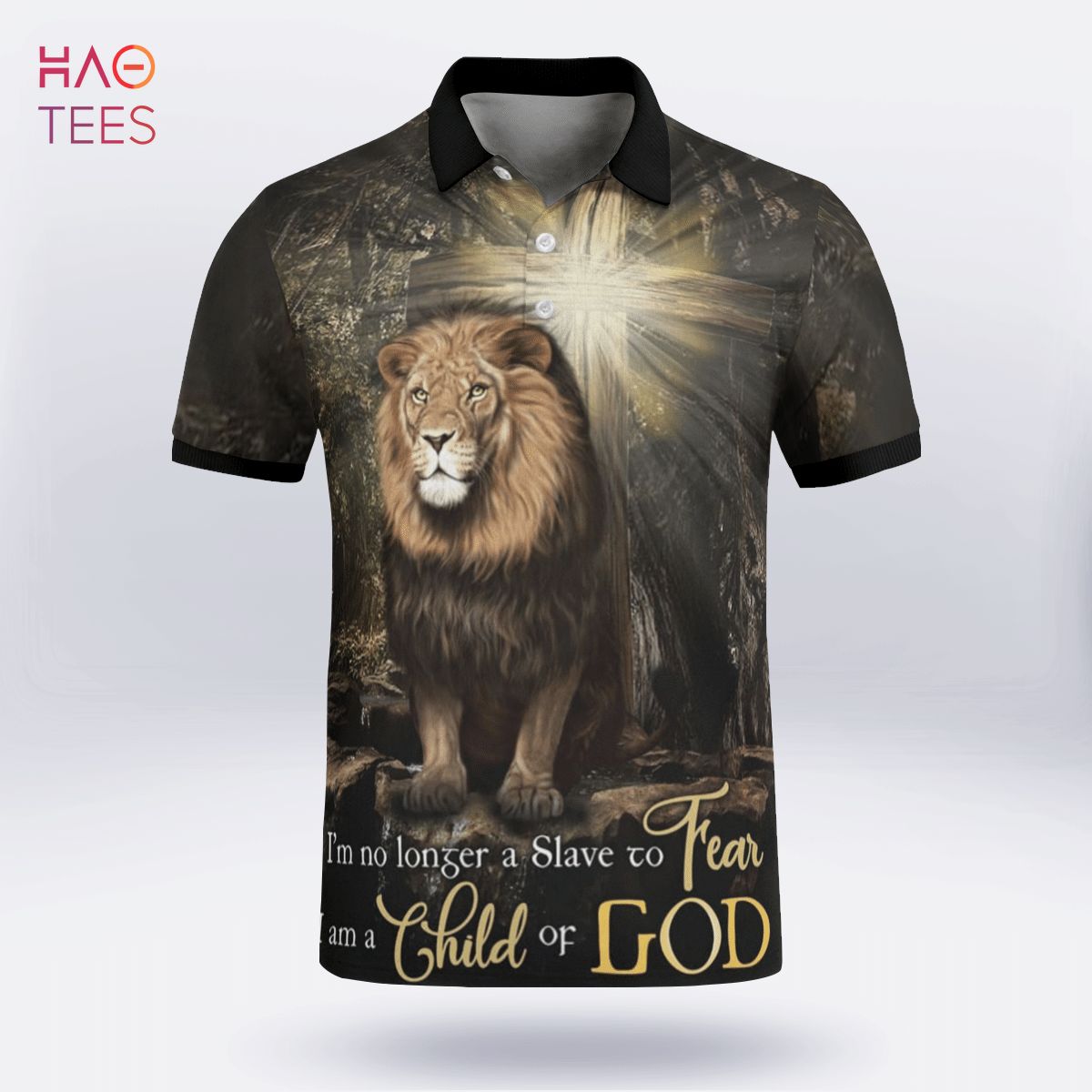I'M No Longer A Slave To Fear Polo Shirt Black I'M No Longer A Slave To Fear Polo Shirt Black