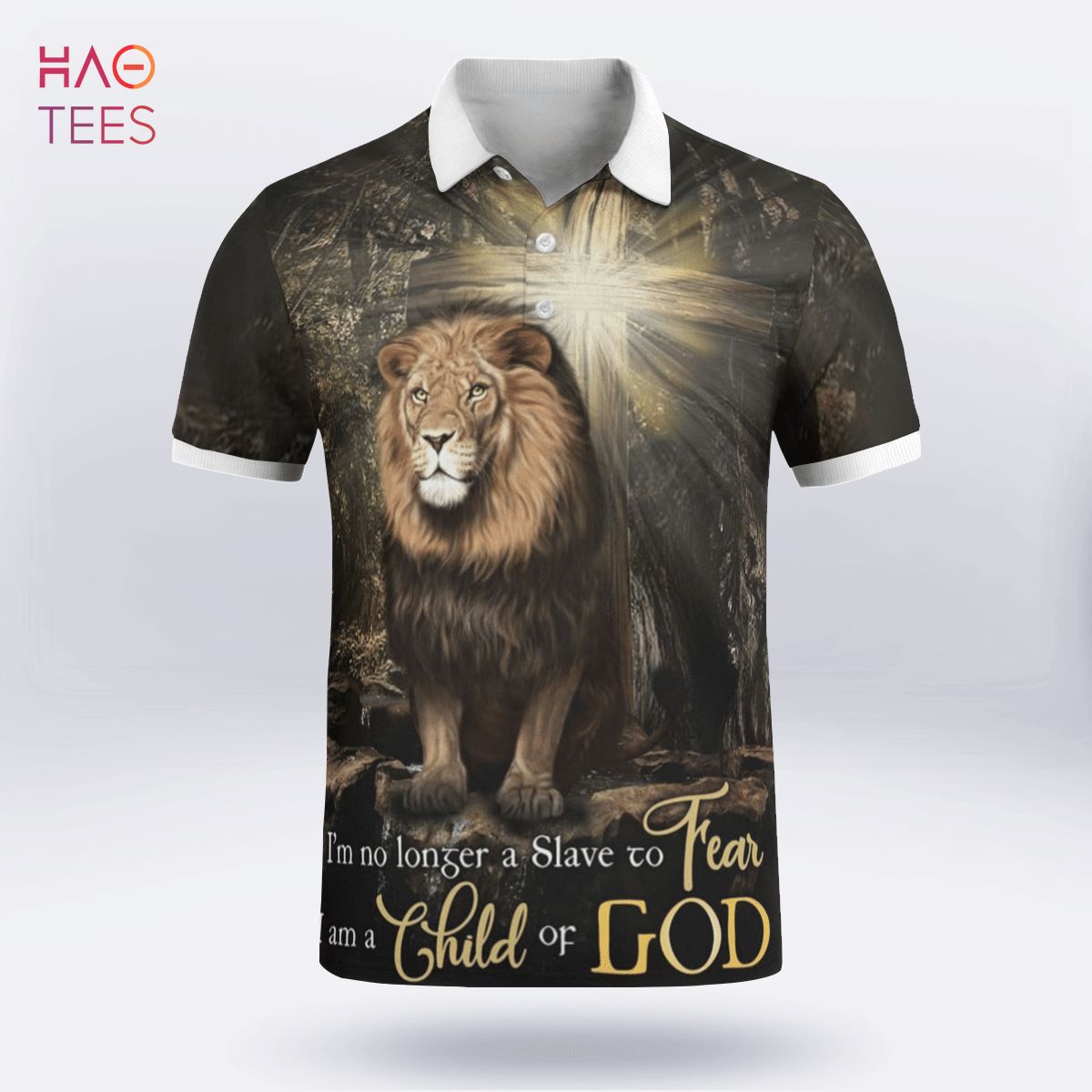 I'M No Longer A Slave To Fear Polo Shirt Black I'M No Longer A Slave To Fear Polo Shirt Black