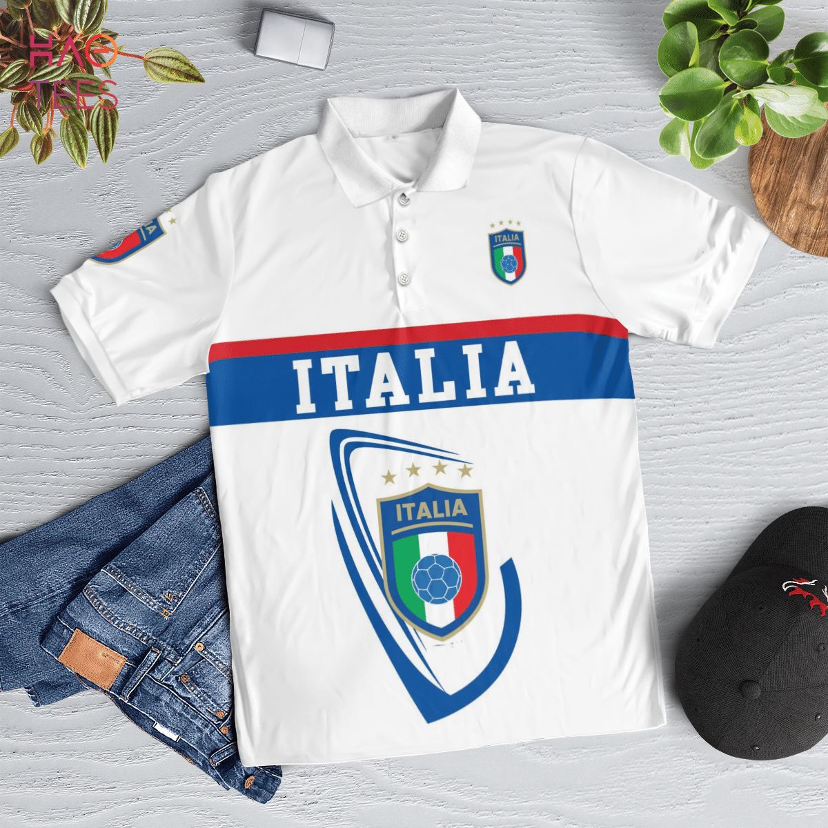 Italia Football World Cup Limited Polo Shirt Black Italia Football World Cup Limited Polo Shirt Black