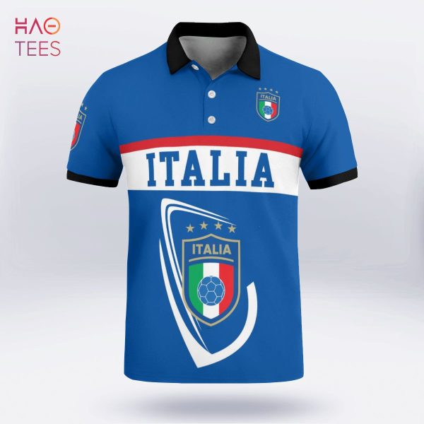 Italia Football World Cup Limited Polo Shirt Black