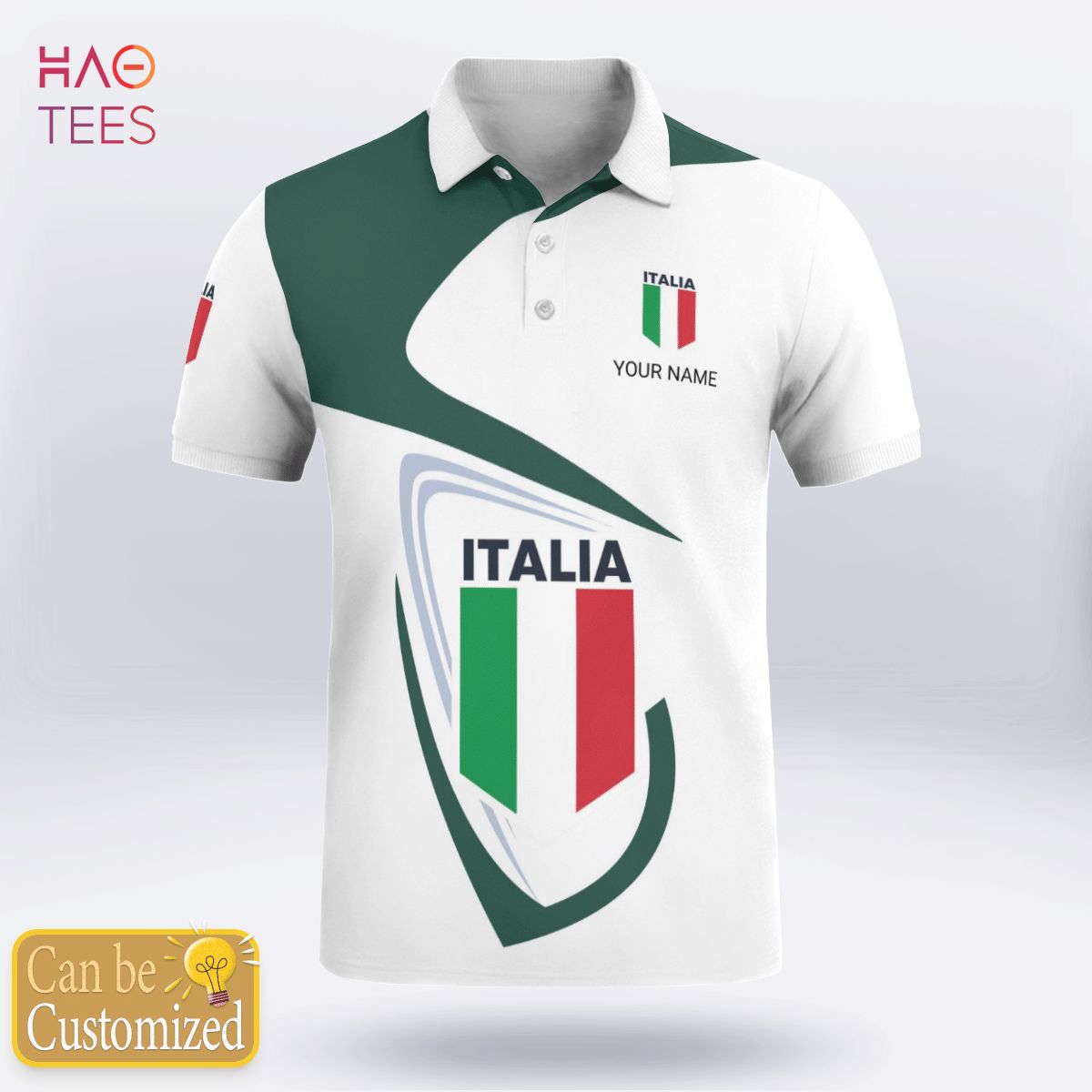 Italia Love Polo Shirt White For Men Italia Love Polo Shirt White For Men
